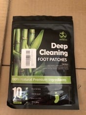 QUANTITY OF ITEMS TO INCLUDE DEEP CLEANING FOOT PATCHES 100% NATURAL PREMIUM INGREDIENTS RRP £337: LOCATION - RACK E