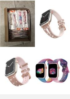 QUANTITY OF ASSORTED ITEMS TO INCLUDE FAYCHEY GLITTER STRAPS FOR APPLE WATCH 38/40/41MM RRP £545: LOCATION - RACK A