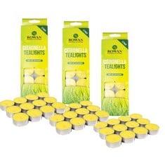 37 X PACK OF 36 OUTDOOR/GARDEN CITRONELLA TEALIGHT CANDLES (3 PACKS OF 12) - INSECTS, FLIES AND MOSQUITO REPELLANTS, IDEAL FOR CAMPING, BBQ - TOTAL RRP £370: LOCATION - RACK E