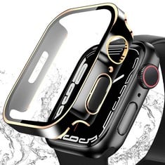 QUANTITY [2 PACK]BELIYO HARD STRAIGHT EDGE CASE FOR APPLE WATCH SERIES 9/8/7 49MM 45MM 44MM 41MM 40MM,IWATCH SCREEN PROTECTOR ELECTROPLATED PC ULTRA-THIN OVERALL WATERPROOF PROTECTIVE COVER(45MM,ROSE