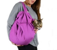 4 X CAT-IN-THE-BAG COZY COMFORT CARRIER (SMALL (FOR CATS UNDER 10 LBS.), LAVENDER) - TOTAL RRP £106: LOCATION - RACK F