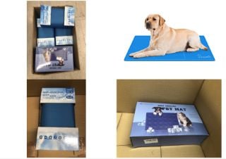 QUANTITY OF ASSORTED ITEMS TO INCLUDE CHOSHOME COOLING MATS FOR DOGS NON-TOXIC GEL COOL MAT FOR CATS DURABLE DOG COOL MATS SELF COOL MAT DOG HELP YOUR PETS COOL DOWN IN THE SUMMER HEAT PET COOL MAT F