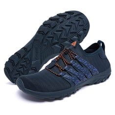 8 X RACQUA MENS&WOMENS WATER SHOES BEACH SPORT SWIM SHOES QUICK-DRY AQUA SHOES BAREFOOT FOR BOATING FISHING HIKING DIVING SURFING POOL RIVER NAVY EU 46=UK 12.5 - TOTAL RRP £164: LOCATION - RACK G