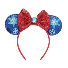 7 X JEKUGOT GLITTER MOUSE EARS HEADBAND WITH RED BOW, CUTE MOUSE EARS FOR CHILDREN AND ADULTS, GLITTER MOUSE EARS BOW HEADBANDS FOR CHILDREN AND ADULTS, PARTIES, FESTIVALS: LOCATION - RACK A