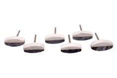 12 X NACNIC SET OF 6 OVAL STONE KNOBS. 63 MM | BEAUTIFUL HANDLES IN SLATE AND OFF-WHITE | SUITABLE FOR WARDROBES, CUPBOARDS, DRAWERS, DOORS... ELEGANT MULTI-PURPOSE HANDLES. - TOTAL RRP £144: LOCATIO