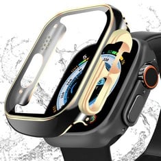 QUANTITY OF [2 PACK]BELIYO STRAIGHT EDGE CASE FOR APPLE WATCH ULTRA2/ULTRA 49MM 45MM 44MM 41MM 40MM,IWATCH SCREEN PROTECTOR ELECTROPLATED PC ULTRA-THIN OVERALL WATERPROOF PROTECTIVE COVER(49MM,BLACK+