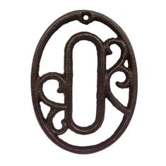 23 X DECORATIVE HOUSE NUMBERS-4.6 INCH HIGH RUSTIC CAST IRON HOME ADDRESS NUMBER (NUMBER 0) - TOTAL RRP £172: LOCATION - RACK H