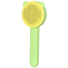 32 X DOG BRUSH SELF CLEANING DOG GROOMING BRUSH DOG COMB FOR PETS WITH SHORT MEDIUM LONG HAIR CAT BRUSH PET BRUSH CAT BRUSHES FOR GROOMING ALL TYPES OF PET HAIRS (GREEN & YELLOW? - TOTAL RRP £106: LO