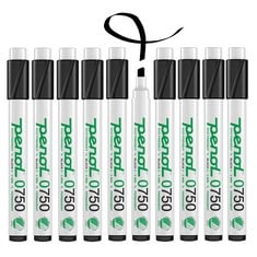 15 X PENOL PERMANENT MARKER PENS, 10 PERMANENT MARKER PENS BLACK COLOR 0750, 2-5MM CHISEL TIP MARKER PENS WITH NORDIC SWAN ECOLABEL, QUICK DRY AND FADE RESISTANT INK BASED ON ALCOHOL | MARKERS FOR AR