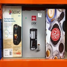 QUANTITY OF KITCHEN & APPLIANCES ITEMS TO INCLUDE TASSIMO BY BOSCH SUNY 'SPECIAL EDITION' TAS3102GB COFFEE MACHINE,1300 WATT, 0.8 LITRE - BLACK: LOCATION - A RACK