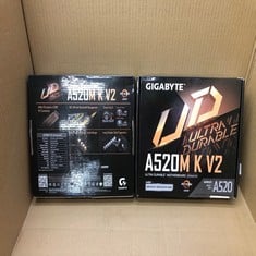 2 X GIGABYTE A520M K V2 MOTHERBOARD - SUPPORTS AMD RYZEN 5000 SERIES AM4 CPUS, UP TO 5100 MHZ DDR4 (OC), PCIE GEN3 X4 M.2, GBE LAN, USB 3.2 GEN 1.: LOCATION - A RACK