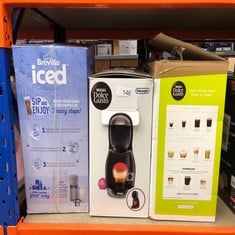 QUANTITY OF KITCHEN & APPLIANCES ITEMS TO INCLUDE DELONGHI NESCAFÉ DOLCE GUSTO PICCOLO XS POD CAPSULE COFFEE MACHINE, ESPRESSO, CAPPUCCINO AND MORE, EDG210.B, 0.8 LITERS, BLACK & RED: LOCATION - A RA