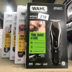 QUANTITY OF HEALTH & BEAUTY ITEMS TO INCLUDE WAHL AQUA BLADE STUBBLE AND BEARD TRIMMER, BEARD SHAPING, RECHARGEABLE, MALE GROOMING SET, FULLY WASHABLE, SUITABLE FOR WET/DRY USE, BEARD CARE, BLACK: LO