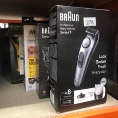 QUANTITY OF HEALTH & BEAUTY ITEMS TO INCLUDE BRAUN BEARD TRIMMER SERIES 7 BT7420, TRIMMER WITH BARBER TOOLS: LOCATION - B RACK