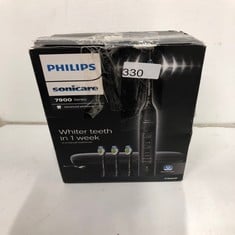 PHILIPS SONICARE 7900 SERIES ELECTRIC TOOTHBRUSH, SONIC TOOTHBRUSH WITH APP, ADVANCED WHITENING, 4 BRUSHING MODES AND 3 INTENSITY LEVELS, PRESSURE SENSOR, CHARGING TRAVEL CASE, BLACK, MODEL HX9631/17