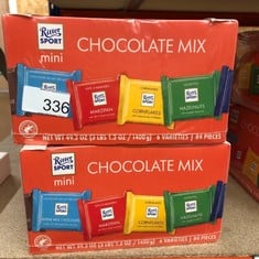 4 X BOXES OF RITTER SPORT VARIETY MINI'S SHARE BOX [PACKAGING MAY VARY] - 31/08/2024: LOCATION - C RACK