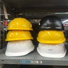 6 X WORK SAFETY HELMETS: LOCATION - D RACK