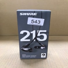 SHURE 215 SE215 SOUND ISOLATING EARPHONES: LOCATION - D RACK