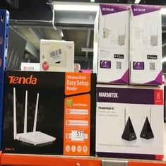 QUANTITY OF TECH & GAMING ITEMS TO INCLUDE TENDA WIRELESS N300 EASY SET UP ROUTER: LOCATION - D RACK