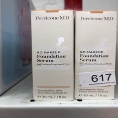 QUANTITY OF HEALTH & BEAUTY ITEMS TO INCLUDE PERRICONE MD NO MAKEUP FOUNDATION SERUM BROAD SPECTRUM SPF20, NUDE 30 ML: LOCATION - BACK RACK