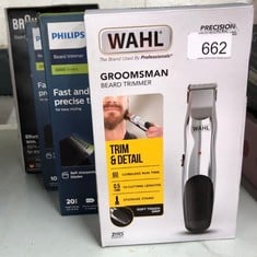 QUANTITY OF HEALTH & BEAUTY ITEMS TO INCLUDE PHILIPS BEARD TRIMMER SERIES 3000 - ELECTRIC BEARD TRIMMER FOR MEN WITH SELF-SHARPENING BLADES, LIFT & TRIM SYSTEM, 60 MIN CORDLESS USE AND 1 HOUR CHARGE