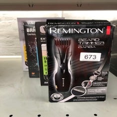 QUANTITY OF HEALTH & BEAUTY ITEMS TO INCLUDE REMINGTON BARBA BEARD TRIMMER (ADVANCED CERAMIC BLADES, POP-UP DETAIL TRIMMER, ADJUSTABLE ZOOM WHEEL, 9 LENGTH SETTINGS, COMB ATTACHMENT, CORD OR CORDLESS