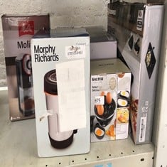 QUANTITY OF KITCHEN & APPLIANCES ITEMS TO INCLUDE MORPHY RICHARDS COMPACT SOUP MAKER, BLEND & COOK SMOOTH & CHUNKY SOUP, SMOOTHIES, BLACK & STAINLESS STEEL, 1 LITRE, 900 W, 501021: LOCATION - BACK RA