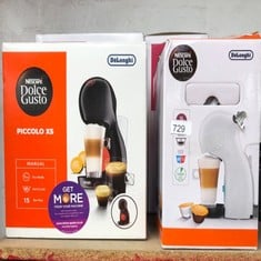 QUANTITY OF KITCHEN & APPLIANCES ITEMS TO INCLUDE DELONGHI NESCAFÉ DOLCE GUSTO PICCOLO XS POD CAPSULE COFFEE MACHINE, ESPRESSO, CAPPUCCINO AND MORE, EDG210.B, 0.8 LITERS, BLACK & RED: LOCATION - SIDE