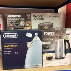 QUANTITY OF KITCHEN & APPLIANCE ITEMS TO INCLUDE DELONGHI ARGENTO FLORA KETTLE: LOCATION - SIDE RACK