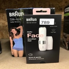 QUANTITY OF HEALTH & BEAUTY ITEMS TO INCLUDE BRAUN SILK-ÉPIL 5 LADY SHAVER, 3-IN-1 ELECTRIC SHAVER, TRIMMER AND EXFOLIATION SYSTEM, WET & DRY, 5-160, BLUE: LOCATION - F RACK