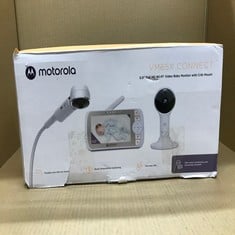 MOTOROLA NURSERY VM65X CONNECT - HALO VIDEO BABY MONITOR WITH CRIB HOLDER - 5 INCH PARENT UNIT AND WIFI APP - FLEXIBLE MAGNETIC CAMERA MOUNT, WHITE.: LOCATION - F RACK