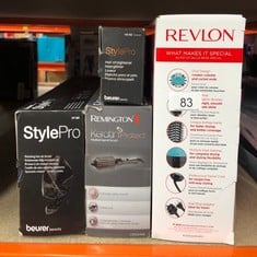 QUANTITY OF HEALTH & BEAUTY ITEMS TO INCLUDE REVLON ONE-STEP HAIR DRYER AND VOLUMISER - NEW MINT EDITION (ONE-STEP, 2-IN-1 STYLING TOOL, IONIC AND CERAMIC TECHNOLOGY, UNIQUE OVAL DESIGN, FOR MID TO L