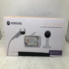 MOTOROLA NURSERY VM65X CONNECT - HALO VIDEO BABY MONITOR WITH CRIB HOLDER - 5 INCH PARENT UNIT AND WIFI APP - FLEXIBLE MAGNETIC CAMERA MOUNT, WHITE.: LOCATION - A RACK