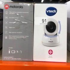 VTECH VM924 VIDEO BABY MONITOR WITH CAMERA, PAN & TILT, BABY MONITOR WITH 5" LCD SCREEN,UP TO 17 HRS BATTERY LIFE,1.33X ZOOM,NIGHT VISION,300M LONG RANGE,SOOTHING SOUNDS,2-WAY TALK,SECURED TRANSMISSI