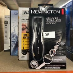 QUANTITY OF HEALTH & BEAUTY ITEMS TO INCLUDE REMINGTON BARBA BEARD TRIMMER (ADVANCED CERAMIC BLADES, POP-UP DETAIL TRIMMER, ADJUSTABLE ZOOM WHEEL, 9 LENGTH SETTINGS, COMB ATTACHMENT, CORD OR CORDLESS