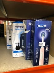 QUANTITY OF HEALTH & BEAUTY ITEMS TO INCLUDE ORAL-B PRO 1 ELECTRIC TOOTHBRUSH FOR ADULTS WITH 3D CLEANING, 1 TOOTHBRUSH HEAD, GUM PRESSURE CONTROL, 2 PIN UK PLUG, PINK: LOCATION - B RACK