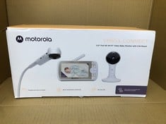 MOTOROLA NURSERY VM65X CONNECT - HALO VIDEO BABY MONITOR WITH CRIB HOLDER - 5 INCH PARENT UNIT AND WIFI APP - FLEXIBLE MAGNETIC CAMERA MOUNT, WHITE.: LOCATION - B RACK