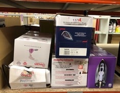 QUANTITY OF KITCHEN & APPLIANCES ITEMS TO INCLUDE TEFAL STEAM IRON, ULTRAGLIDE ANTI-SCALE PLUS, GREY & PURPLE, FV5872: LOCATION - B RACK