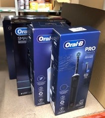 QUANTITY OF HEALTH & BEAUTY ITEMS TO INCLUDE ORAL-B VITALITY PRO ELECTRIC TOOTHBRUSHES FOR ADULTS, FOR HIM / HER, 1 HANDLE, 2 TOOTHBRUSH HEADS, 3 BRUSHING MODES INCLUDING SENSITIVE PLUS, 2 PIN UK PLU