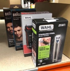 QUANTITY OF HEALTH & BEAUTY ITEMS TO INCLUDE WAHL STAINLESS STEEL STUBBLE & BEARD TRIMMER, BEARD TRIMMERS FOR MEN, RECHARGEABLE TRIMMER, STUBBLE TRIMMER, WASHABLE HEAD, CORDLESS TRIMMERS, MEN’S STUBB