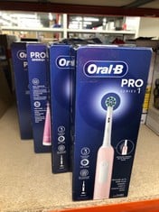 QUANTITY OF HEALTH & BEAUTY ITEMS TO INCLUDE ORAL-B PRO 1 ELECTRIC TOOTHBRUSH FOR ADULTS WITH 3D CLEANING, 1 TOOTHBRUSH HEAD, GUM PRESSURE CONTROL, 2 PIN UK PLUG, PINK: LOCATION - B RACK