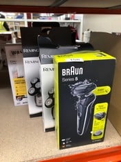 QUANTITY OF HEALTH & BEAUTY ITEMS TO INCLUDE BRAUN SERIES 5 51-W1600S ELECTRIC SHAVER FOR MEN WITH EASYCLICK BODY GROOMER ATTACHMENT, EASYCLEAN, WET & DRY, RECHARGEABLE, CORDLESS FOIL RAZOR, WHITE, R