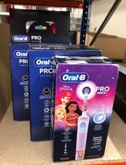 QUANTITY OF HEALTH & BEAUTY ITEMS TO INCLUDE ORAL-B PRO KIDS ELECTRIC TOOTHBRUSH, CHRISTMAS GIFTS FOR KIDS, 1 TOOTHBRUSH HEAD, X4 DISNEY PRINCESS STICKERS, 2 MODES WITH KID-FRIENDLY SENSITIVE MODE, F