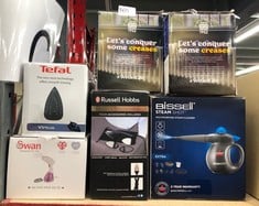 QUANTITY OF KITCHEN & APPLIANCES ITEMS TO INCLUDE RUSSELL HOBBS POWER STEAM ULTRA IRON, CERAMIC NON-STICK SOLEPLATE, 210G STEAM SHOT, 70G CONTINUOUS STEAM, 350ML WATER TANK, SELF-CLEAN, ANTI-CALC & A