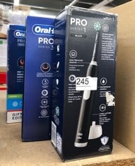 QUANTITY OF HEALTH & BEAUTY ITEMS TO INCLUDE ORAL-B PRO 1 ELECTRIC TOOTHBRUSH FOR ADULTS WITH 3D CLEANING, 1 TOOTHBRUSH HEAD, GUM PRESSURE CONTROL, 2 PIN UK PLUG, BLACK, ELECTRIC TOOTHBRUSH & ACCESSO