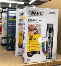 QUANTITY OF HEALTH & BEAUTY ITEMS TO INCLUDE WAHL COLOUR TRIM STUBBLE AND BEARD TRIMMER, TRIMMERS FOR MEN, BEARD TRIMMING KIT, MEN’S STUBBLE TRIMMERS, RECHARGEABLE TRIMMER, MALE GROOMING SET, BEARD C