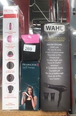 QUANTITY OF  ITEMS TO INCLUDE WAHL CURLING TONG, HAIR STYLING TOOL, CURLING WAND, CERAMIC CURLERS FOR SHINY CURLS, CORDED HAIR CURLING WAND, SWIVEL CORD, QUICK HEAT, COOL TOUCH TIP, BARREL CLAMP, 32M