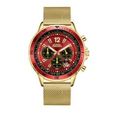 VICKERS ARMSTRONG LIMITED EDITION HAND ASSEMBLED CHOPPER IN GOLD RED WATCH SKU:VA0092 RRP £520: LOCATION - TOP 50 RACK