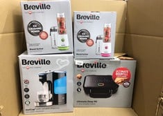 QUANTITY OF KITCHEN & APPLIANCES ITEMS TO INCLUDE BREVILLE ULTIMATE DEEP FILL TOASTIE MAKER | 2 SLICE SANDWICH TOASTER | REMOVABLE NON-STICK PLATES | STAINLESS STEEL | BLACK [VST082]: LOCATION - D RA