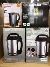 QUANTITY OF KITCHEN & APPLIANCES ITEMS TO INCLUDE NUTRIBULLET BLENDER 600 SERIES STARTER KIT IN BLACK - 4 PIECE SET - NUTRIENT EXTRACTOR HIGH SPEED BLENDER - 600W - QUICK & POWERFUL - KICKSTART YOUR